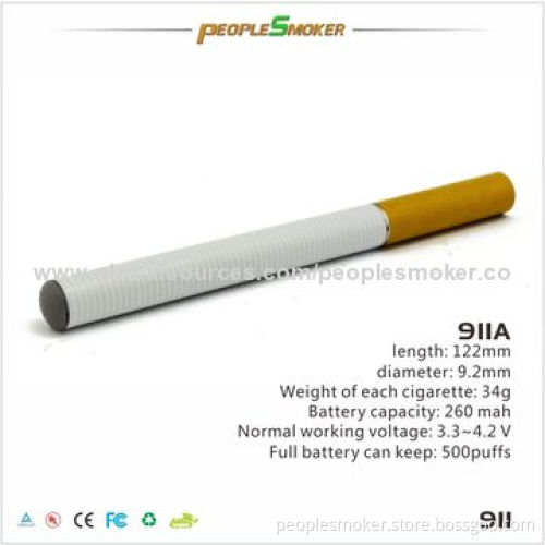 Disposable Electronic Cigarette with 2 x Cartomizers, 1 x Battery/USB Charger and Blister Pack